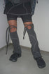 EXPOSED SEAMS ASYMMETRY LEG WARMERS